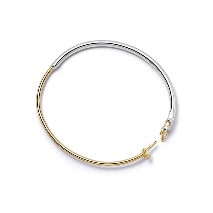 Astley Clarke Silver and Gold Mixed Metal Aurora Bangle