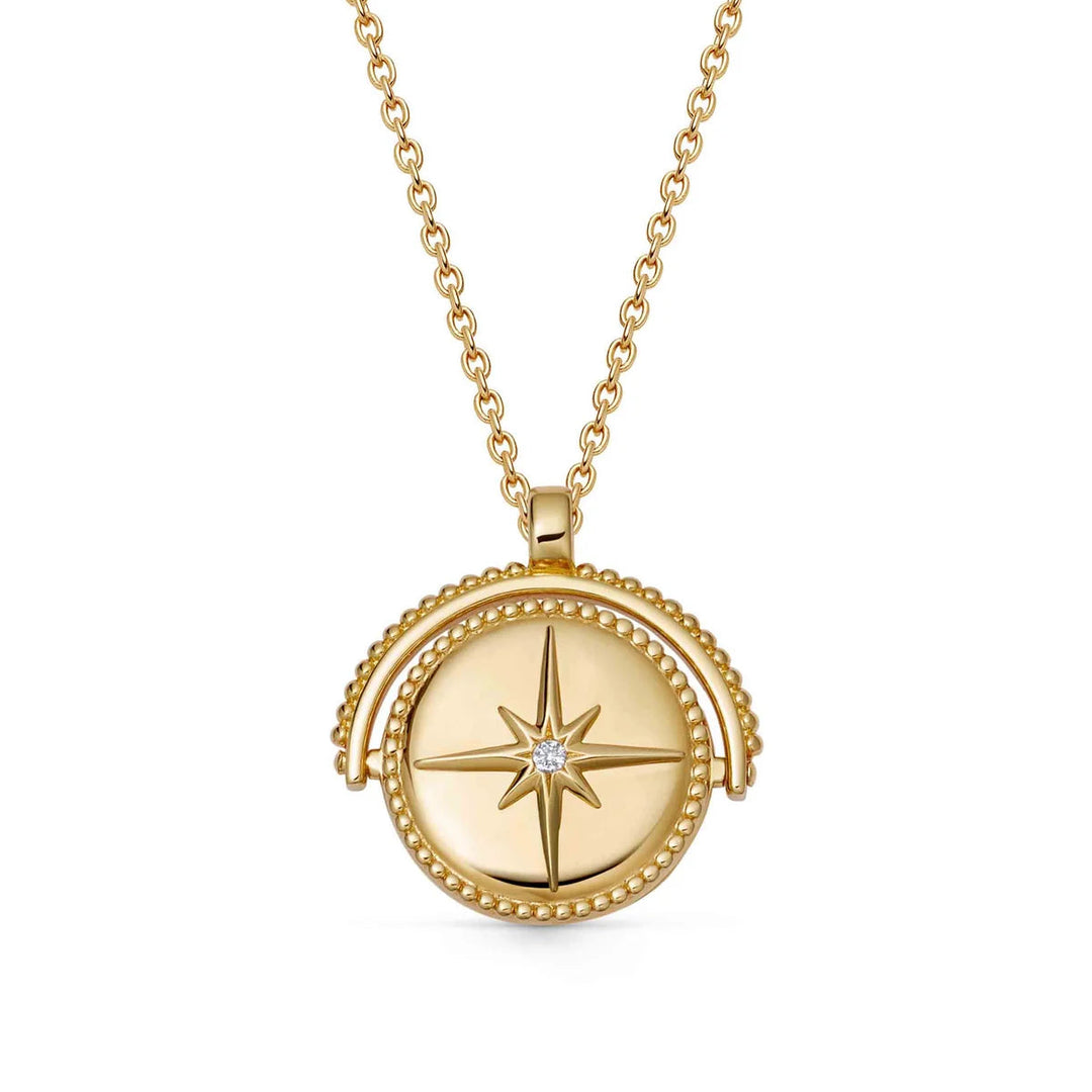 Astley Clarke Gold Spinner Locket Necklace