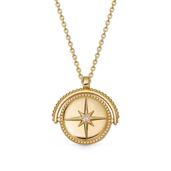 Astley Clarke Gold Spinner Locket Necklace