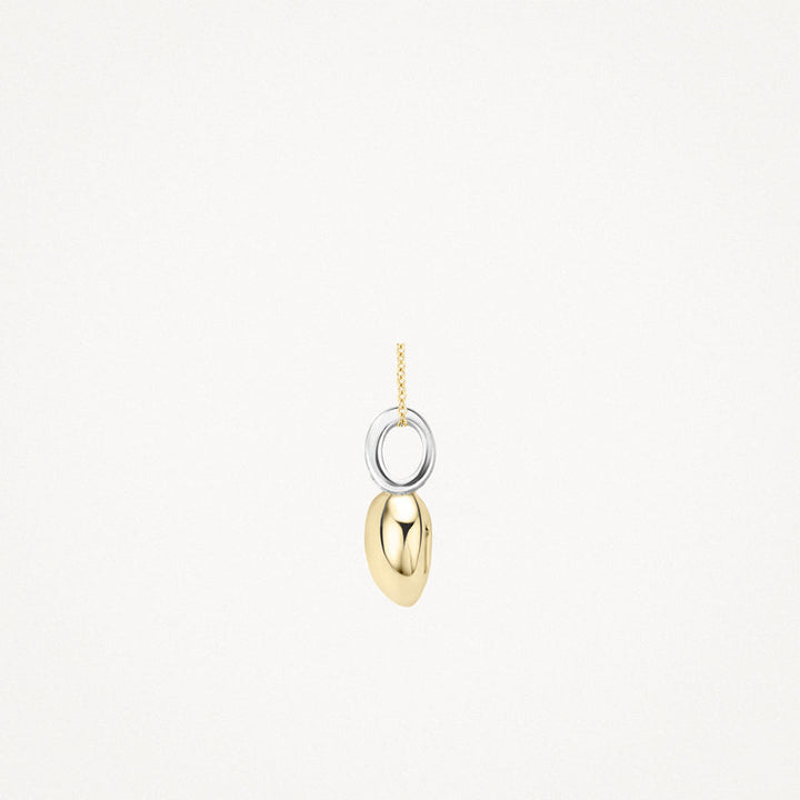 Elegant 14k Yellow White Gold Heart Zirconia Pendant Necklace for Women