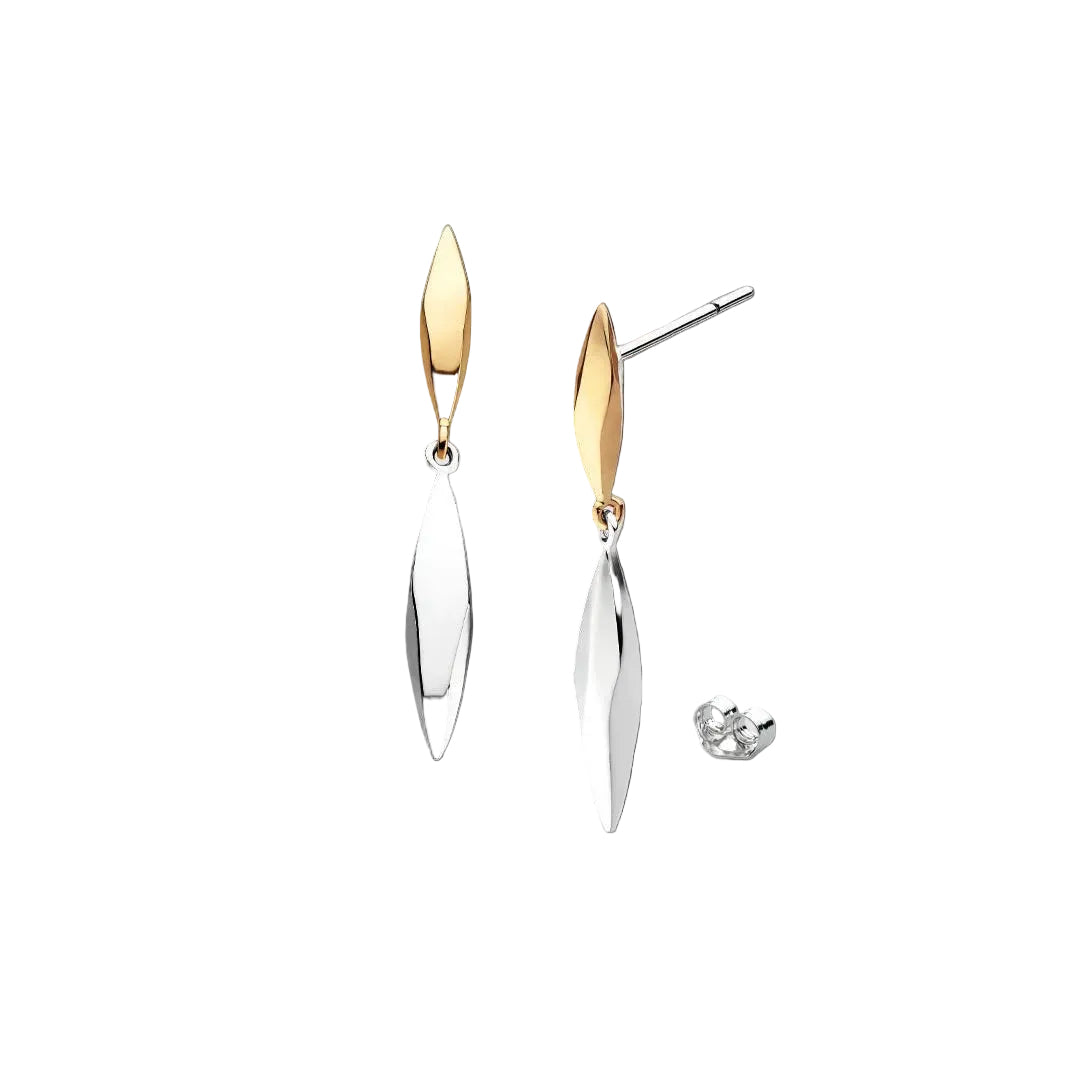 Kit Heath Gold and Silver Glint Drop Earrings