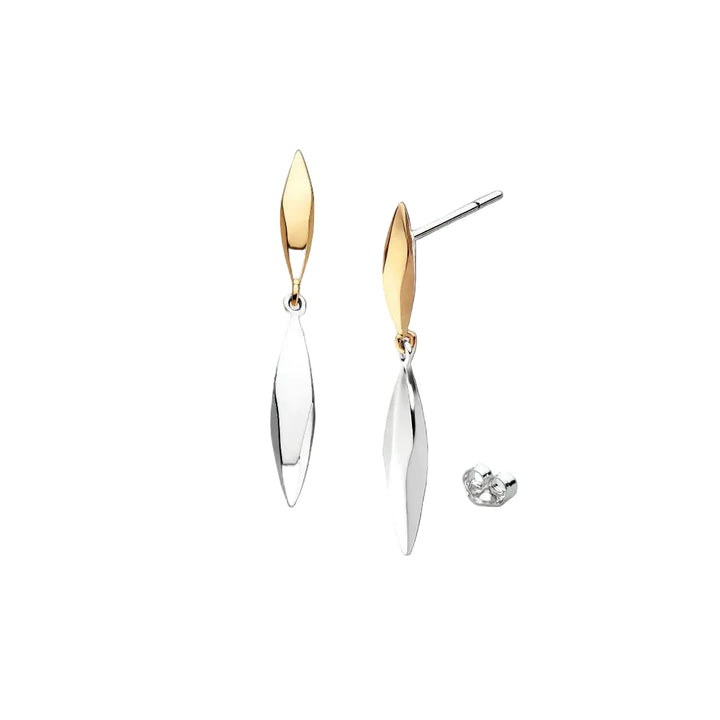 Kit Heath Gold and Silver Glint Drop Earrings