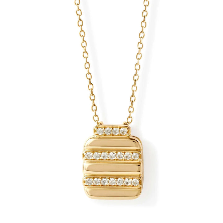 Astley Clarke Gold Aurora Ridge Locket Necklace