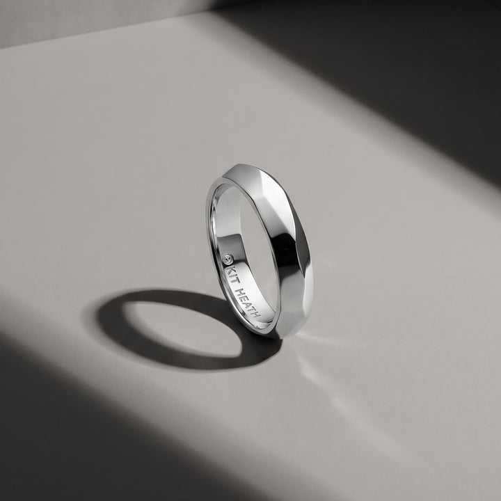 Kit Heath Glint Geo Band Ring Sterling Silver