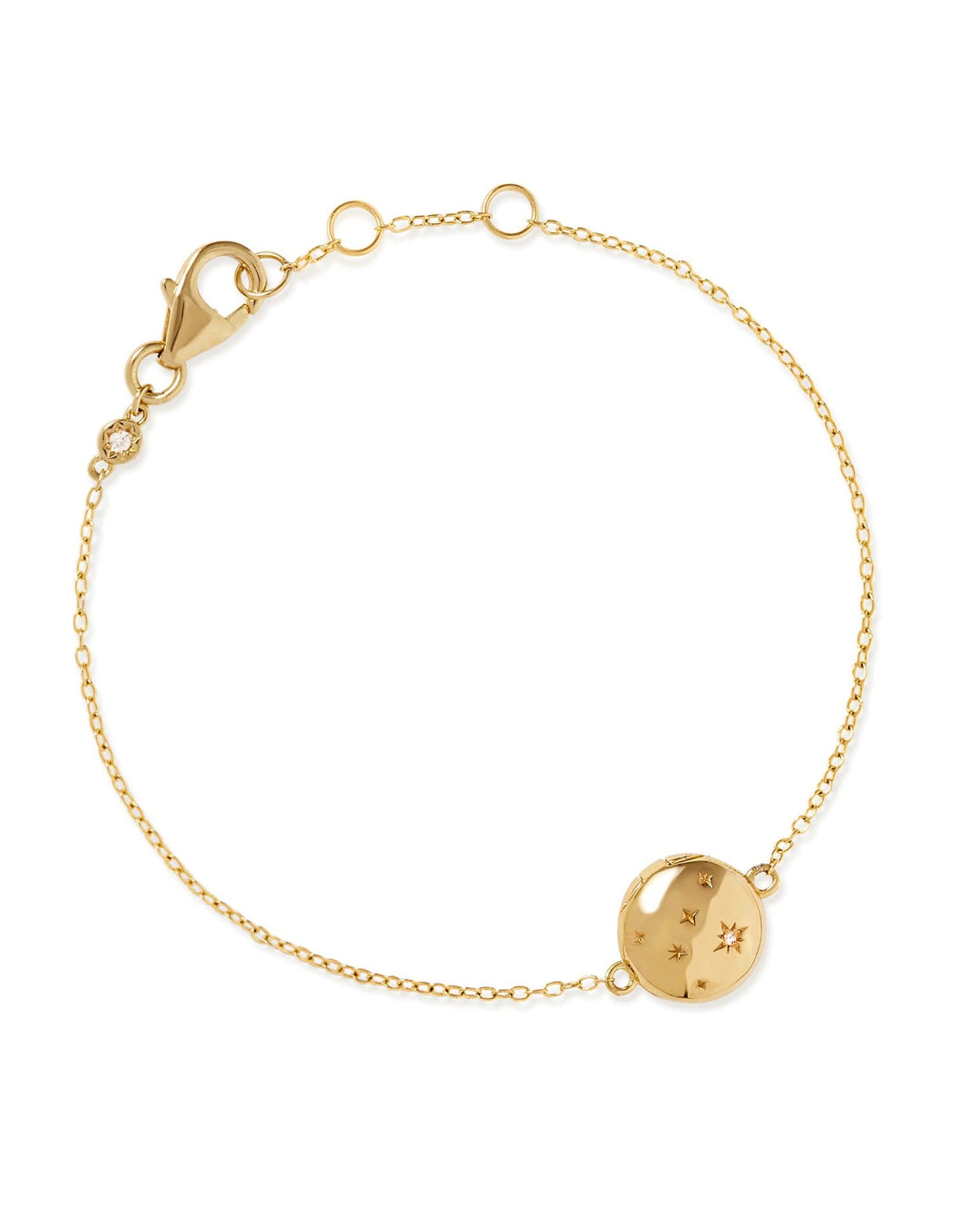 Astley Clarke Celestial Tiny Star Locket Bracelet 18ct Gold Plate