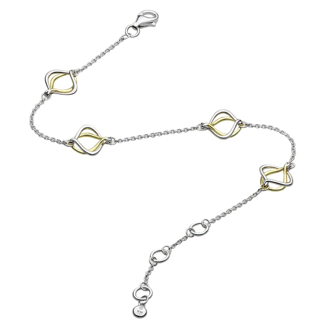 Kit Heath Silver and Gold Alicia Fine Station Bracelet