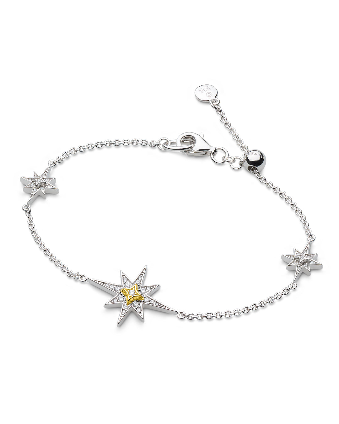 Kit Heath Mixed Metal Céleste North Star CZ Station Slider Bracelet