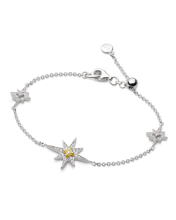 Kit Heath Mixed Metal Céleste North Star CZ Station Slider Bracelet