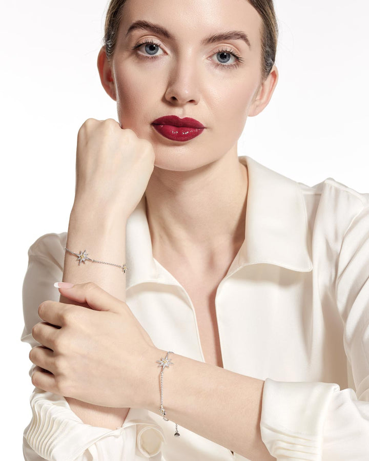 Kit Heath Mixed Metal Céleste North Star CZ Station Slider Bracelet