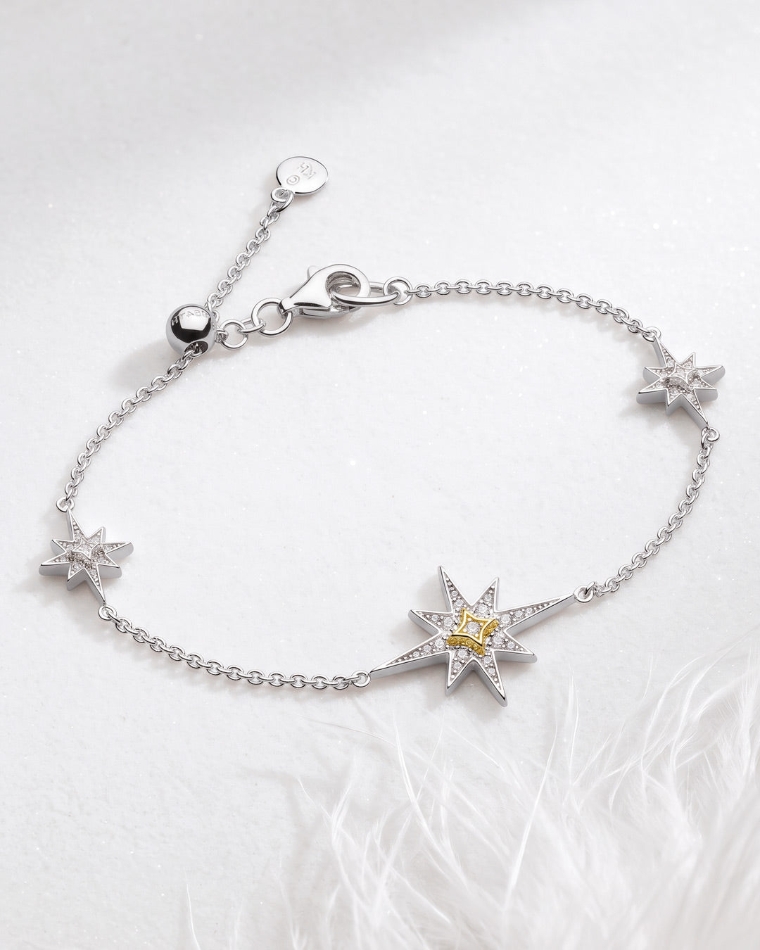 Kit Heath Mixed Metal Céleste North Star CZ Station Slider Bracelet