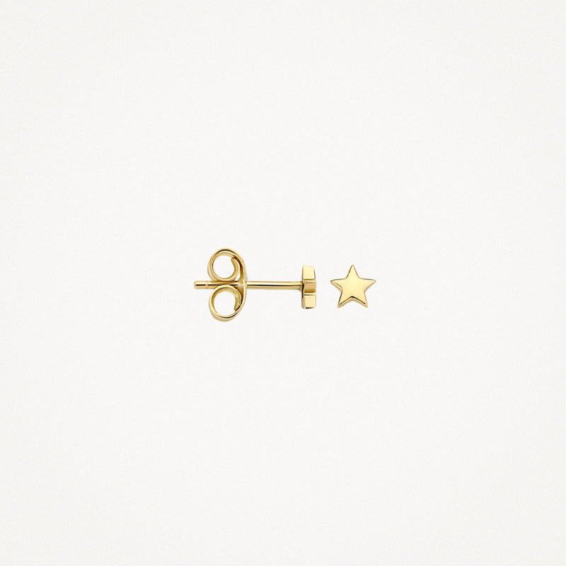 Delicate 14k Yellow Gold Star Stud Earrings - Tiny Minimalist Everyday Bling
