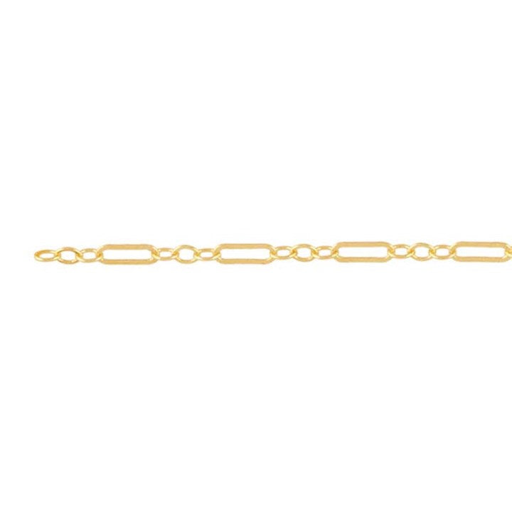 Dainty 14/20 Yellow Gold-Filled 1.7mm Flat Long Short Chain, 21cm, Certified