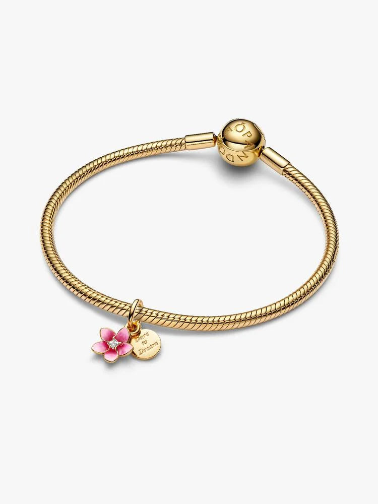 Pandora Gold Disney Moana Flower Dangle Charm