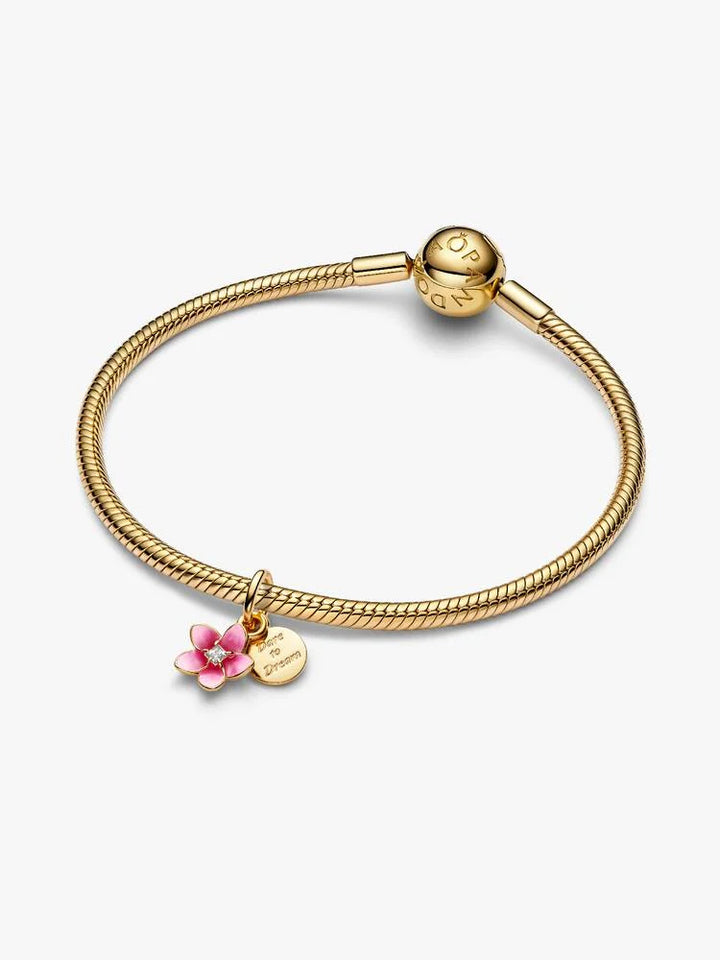 Pandora Gold Disney Moana Flower Dangle Charm
