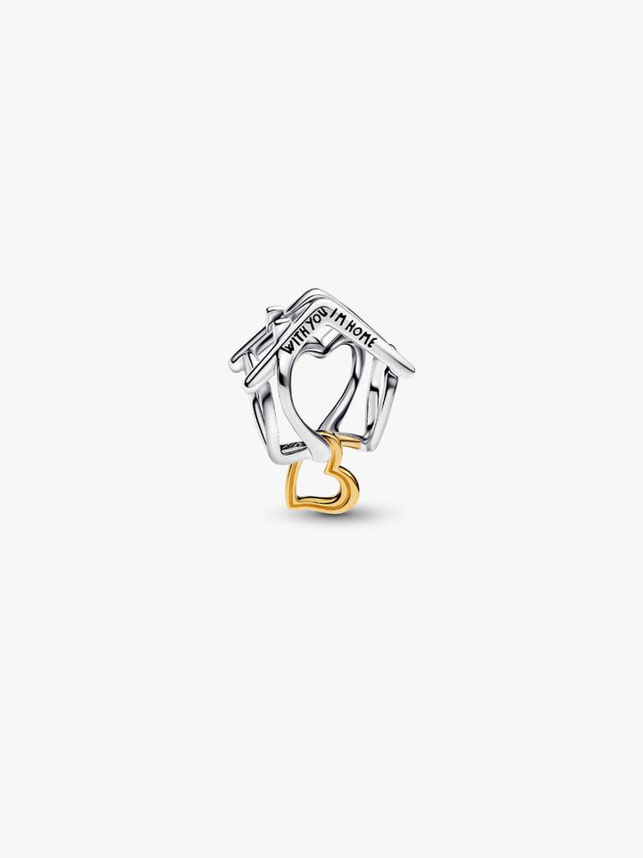 Pandora Two-Tone Home & Heart Charm