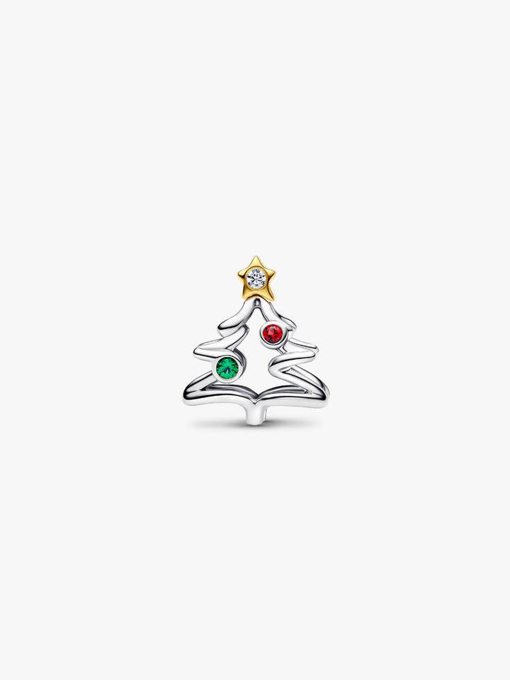 Pandora Two-Tone Christmas Tree Charm