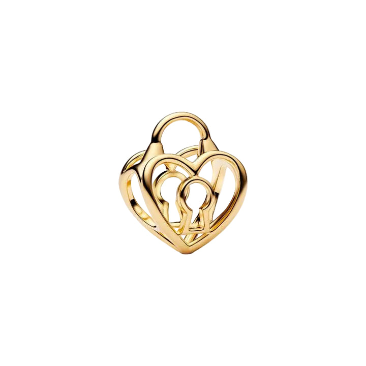 Pandora Gold Openwork Heart Padlock Charm