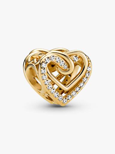 Pandora Sparkling Entwined Hearts Charm