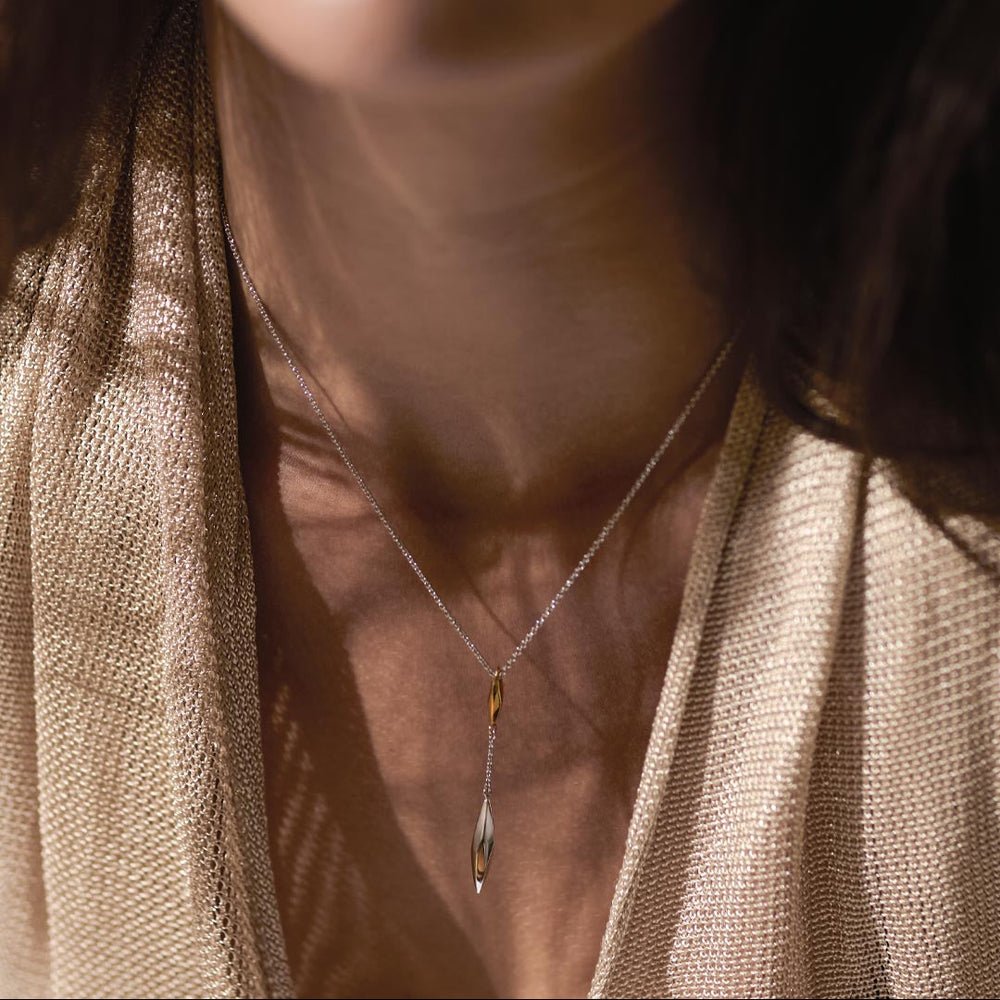 Kit Heath Glint Two-Tone Lariat Necklace 45.7 cm