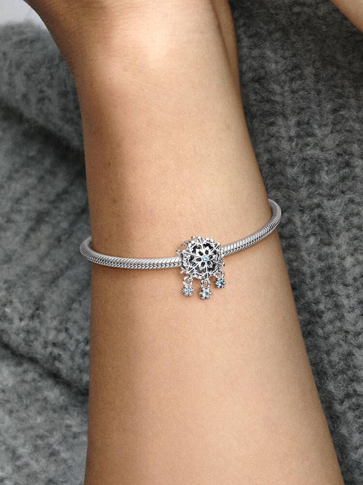 Pandora Silver Icy Snowflake Drop Charm