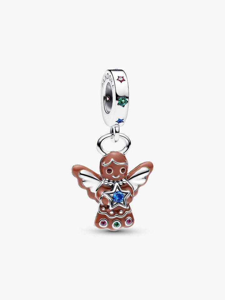 Pandora Silver Gingerbread Angel Dangle Charm