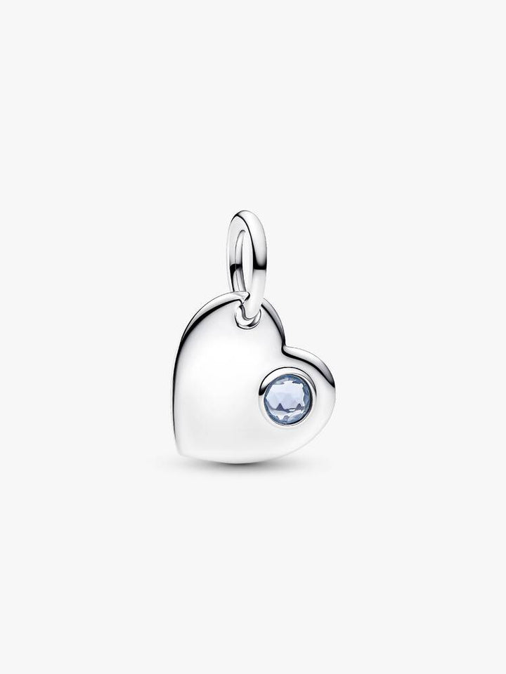 Pandora Silver Engravable Heart Dangle Charm