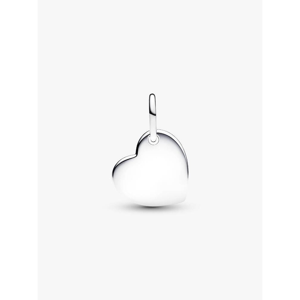Pandora Sterling Silver April Heart Dangle Charm with Clear Stone Image 4