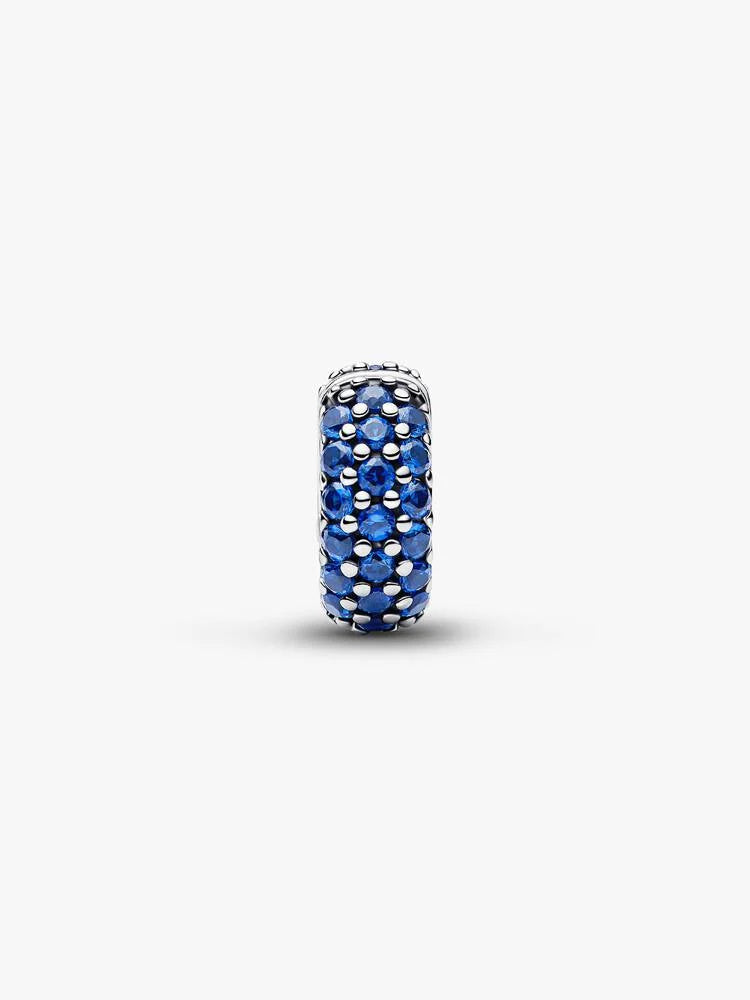 Pandora Silver Royal Blue Stone Clip Charm