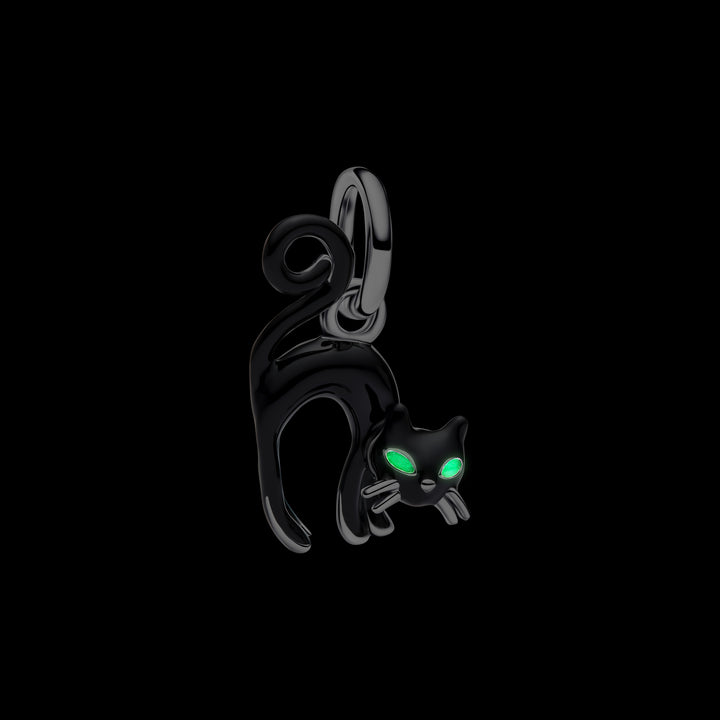 Pandora Silver Black Cat Dangle Charm
