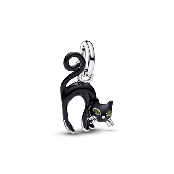 Pandora Silver Black Cat Dangle Charm