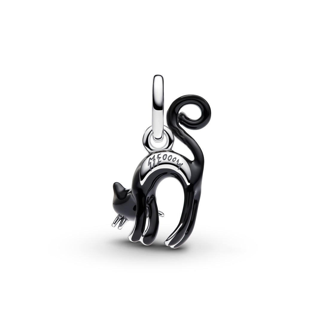 Pandora Silver Black Cat Dangle Charm