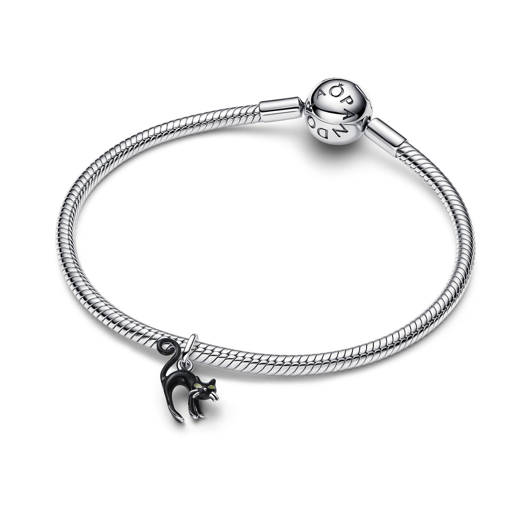Pandora Silver Black Cat Dangle Charm