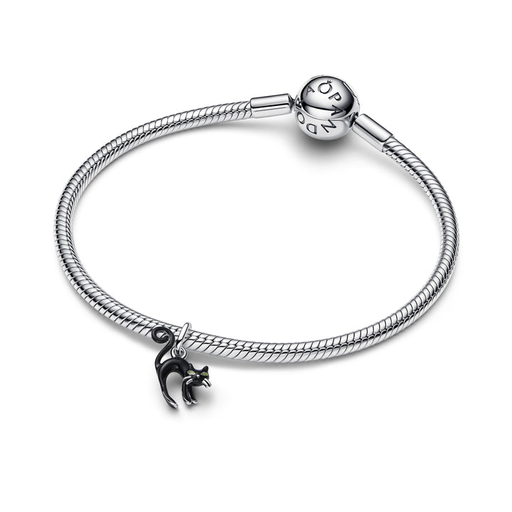 Pandora Silver Black Cat Dangle Charm