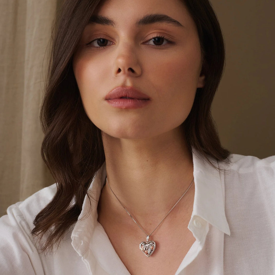 Clogau Gold Royal Oak Heart Locket Necklace