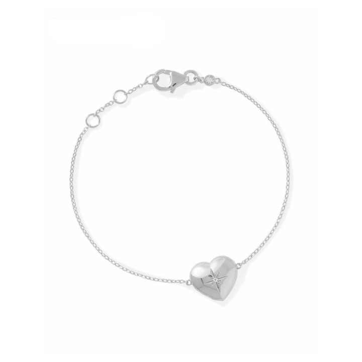 Astley Clarke Silver Biography Heart Locket Bracelet