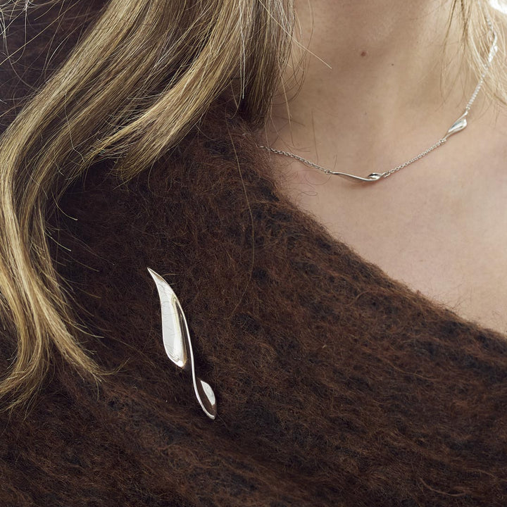 Kit Heath Silver Serenity Curve Brooch