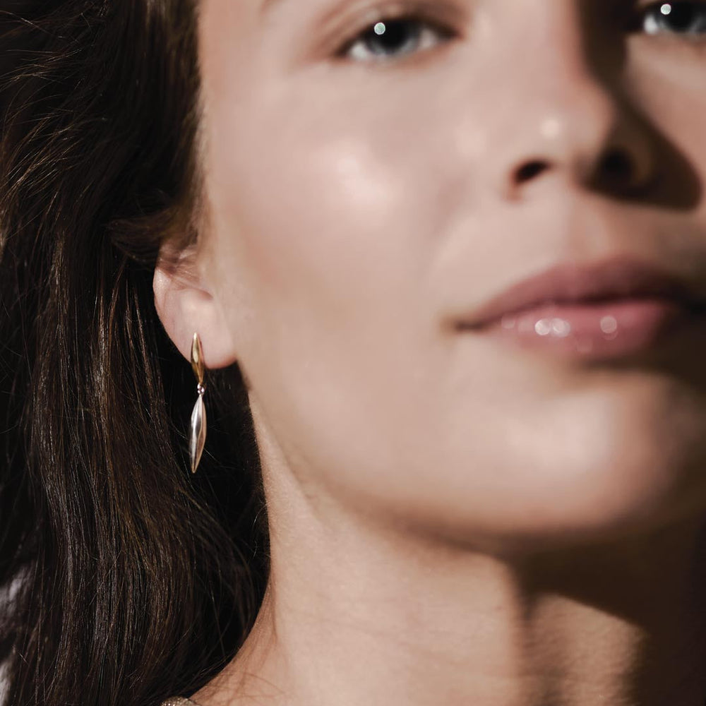 Kit Heath Glint Golden Two-Tone Drop Earrings