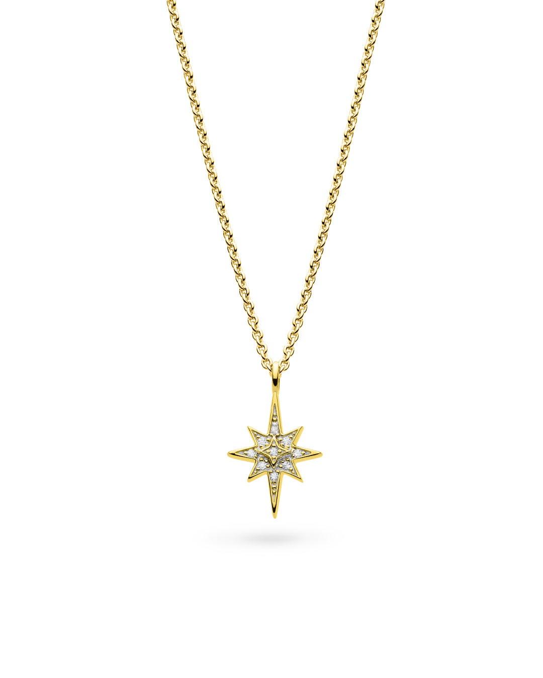 Kit Heath Gold Céleste North Star CZ Petite Necklace