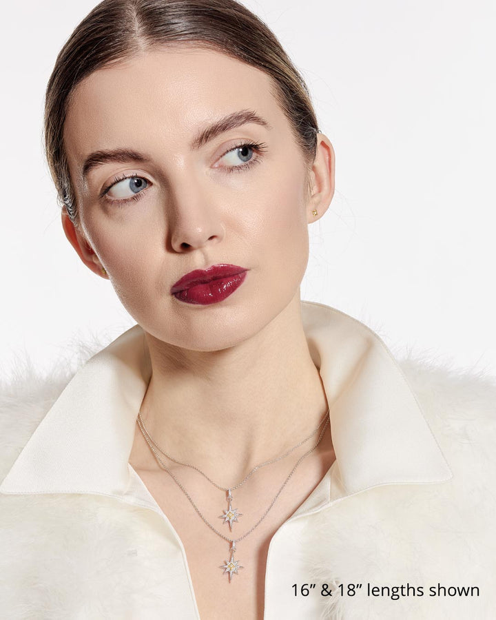Kit Heath Mixed Metal Céleste North Star CZ Midi Necklace