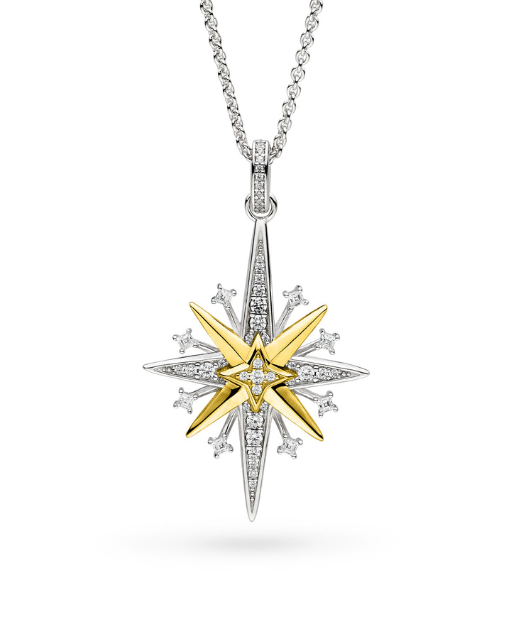 Kit Heath Mixed Metal  Céleste North Starburst CZ Grande 16-24" Slider Necklace (H) (A)