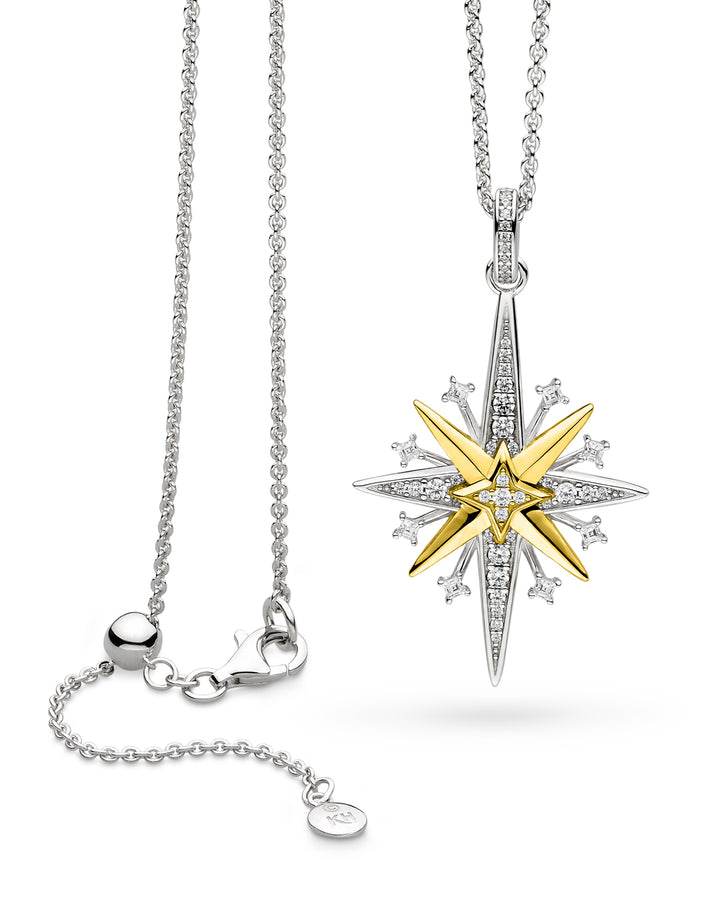 Kit Heath Mixed Metal  Céleste North Starburst CZ Grande 16-24" Slider Necklace (H) (A)