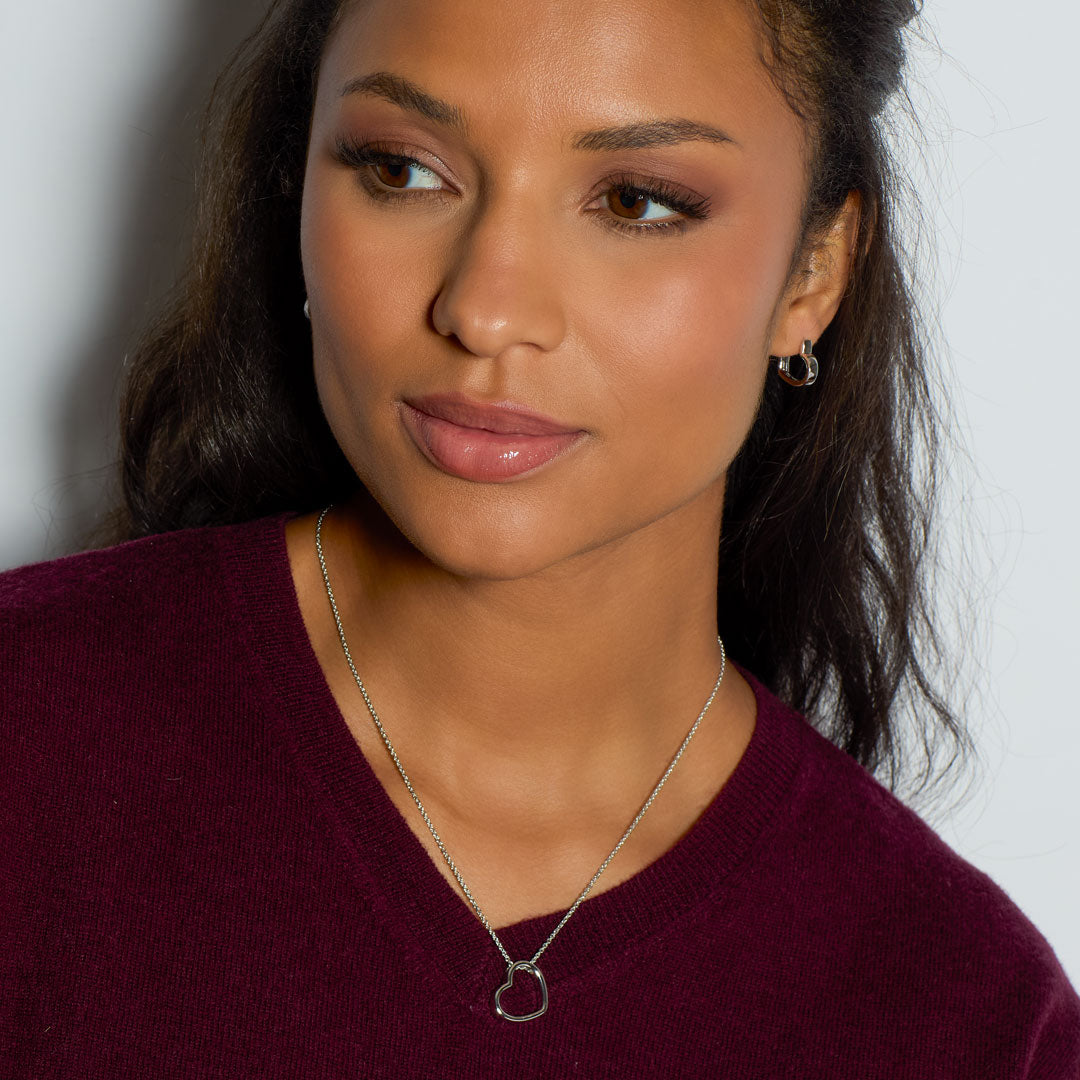 Kit Heath Silver Love Heart Necklace