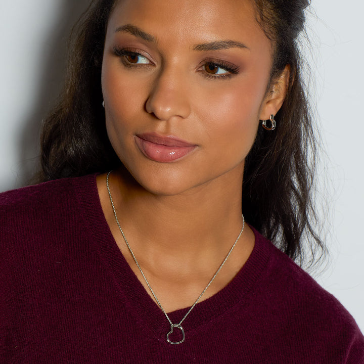 Kit Heath Silver Love Heart Necklace