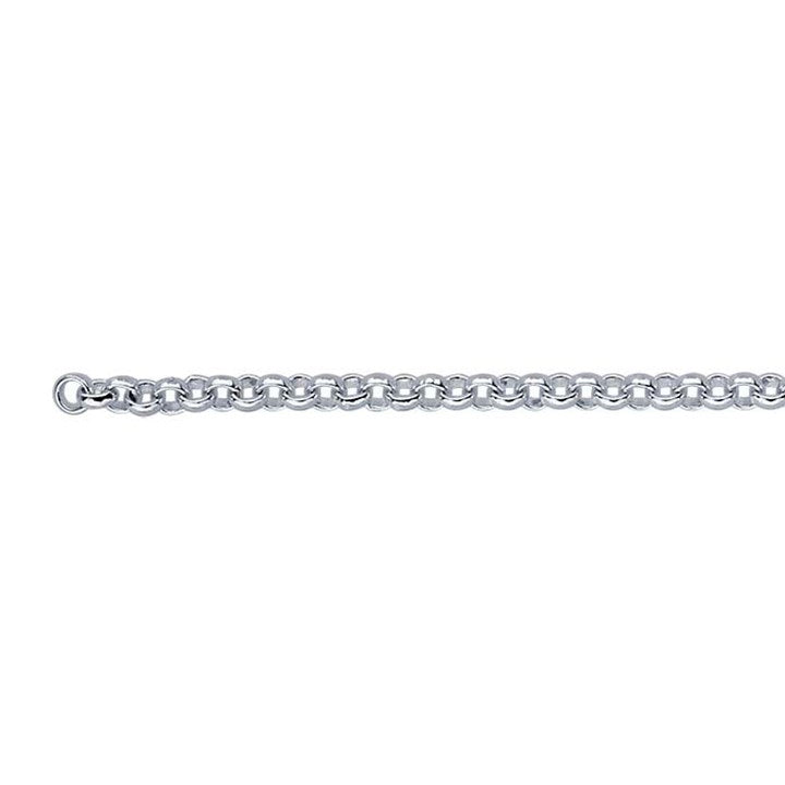 Exquisite 2.4mm Sterling Silver Round Rolo Chain - 21cm Jewellery Length