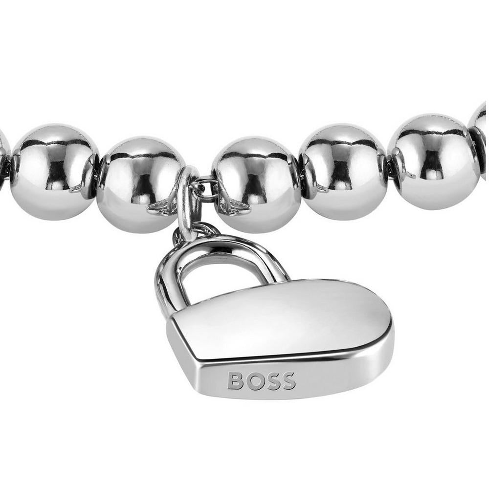 Boss Silver Beads Collection Womens Bracelet