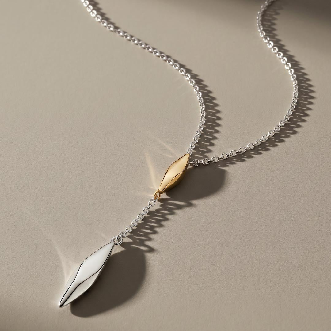 Kit Heath Glint Two-Tone Lariat Necklace 45.7 cm