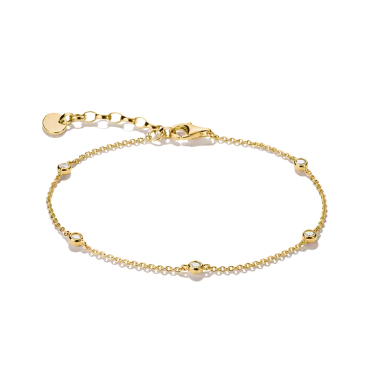 Thomas Sabo Gold Bracelet with White Zirconia - MococoThomas SaboA1999-M01-14-L19VBracelets