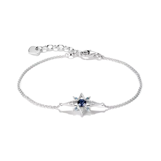 Thomas Sabo Silver Star Bracelet with Blue Stones - MococoThomas SaboA2246-166-1-L19VBracelets