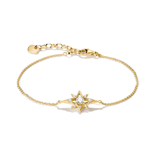 Thomas Sabo Gold Star Bracelet with White Zirconia - MococoThomas SaboA2246-M01-14-L19VBracelets