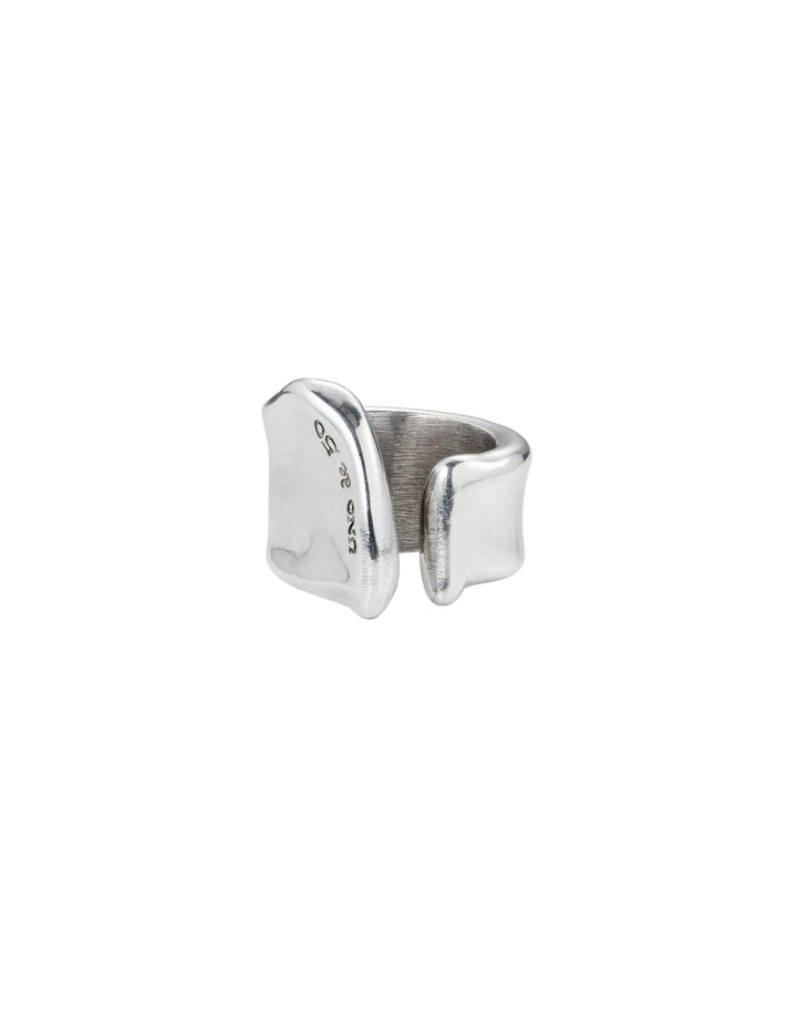 UNOde50 Large Open Ring Handcrafted Silver-Plated Statement
